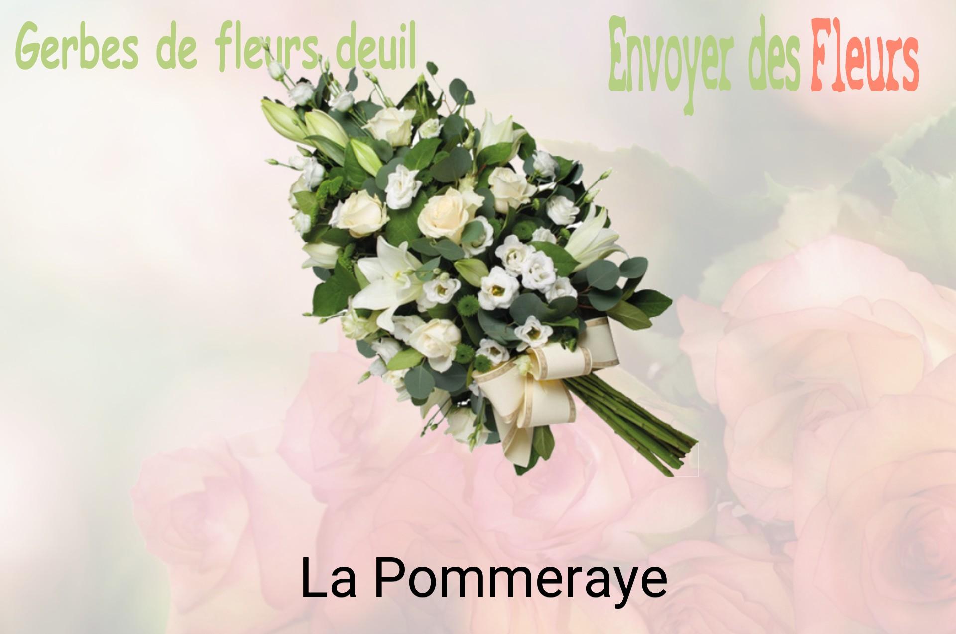 Gerbe de fleurs de deuil livrée à La Pommeraye